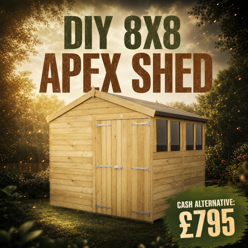 DIY 8X8 APEX SHED
