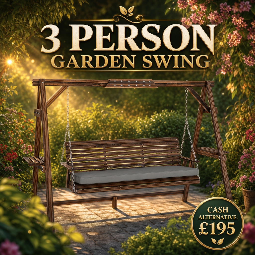 3 PERSON GARDEN SWING