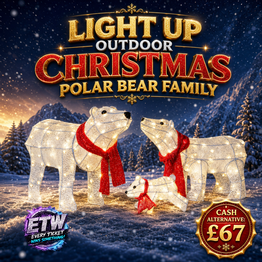 LIGHT UP OUTDOOR CHRISTMAS POLAR BEAR FAMILY