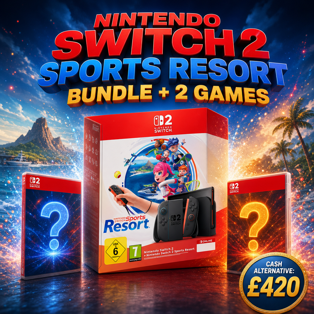 NINTENDO SWITCH 2 SPORTS RESORT BUNDLE + 2 GAMES
