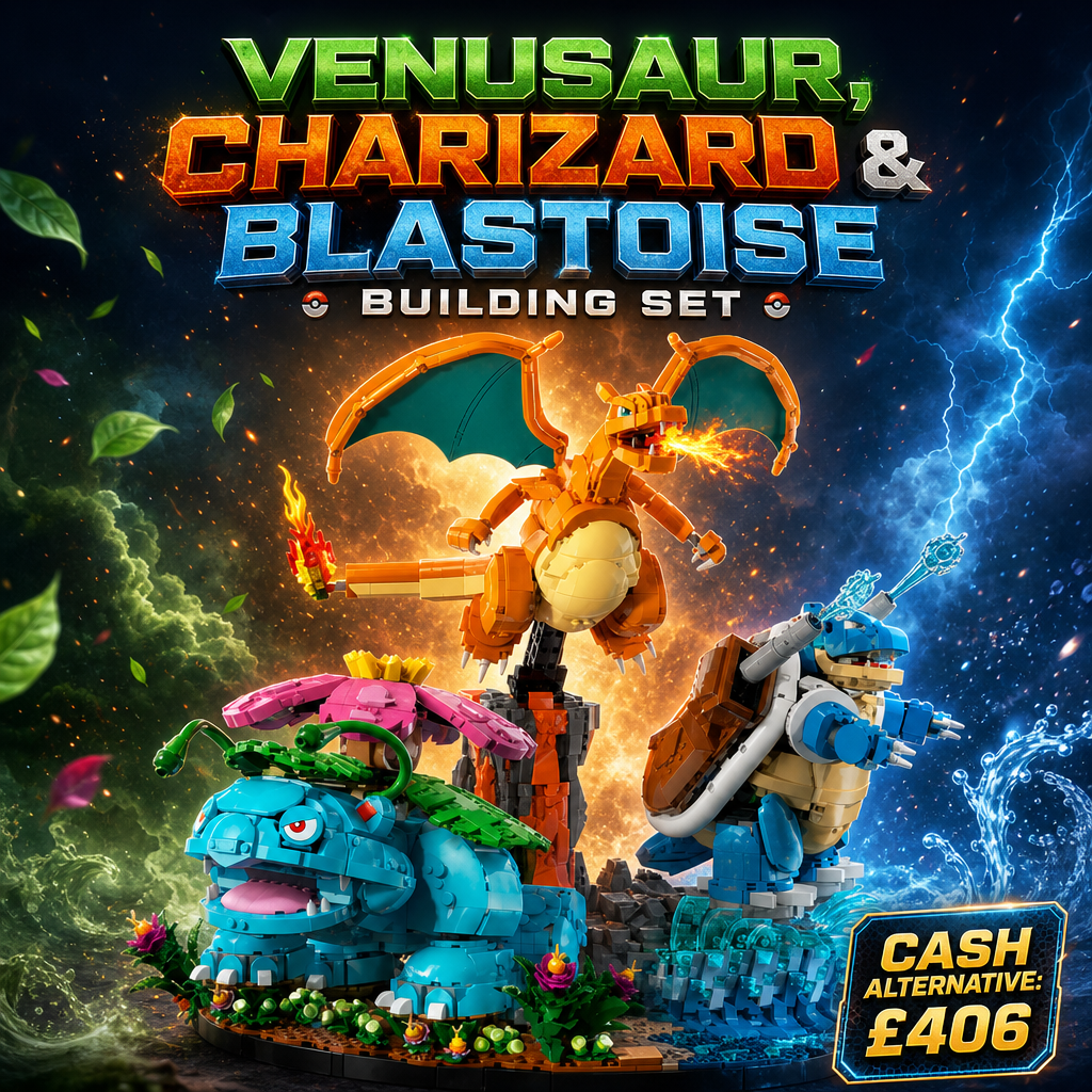 VENUSAUR, CHARIZARD & BLASTOISE BUILDING SET