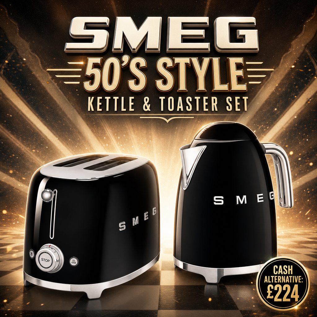 SMEG 50'S STYLE KETTLE & TOASTER SET
