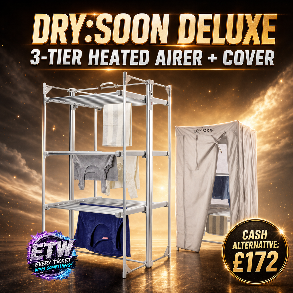 DRY:SOON DELUXE 3-TIER HEATED AIRER + COVER